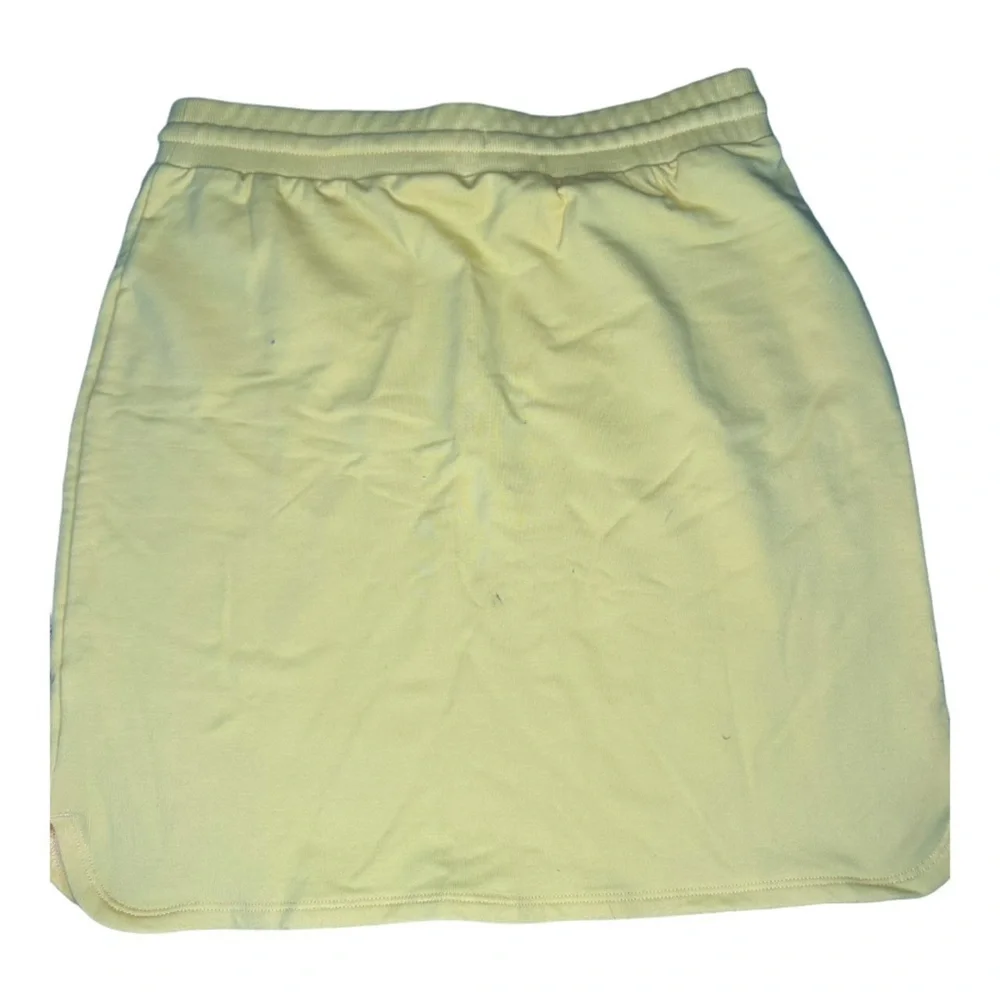 Daily Ritual Women's Terry Cotton and Modal Sweatshirt Skirt size S Yellow NWT
